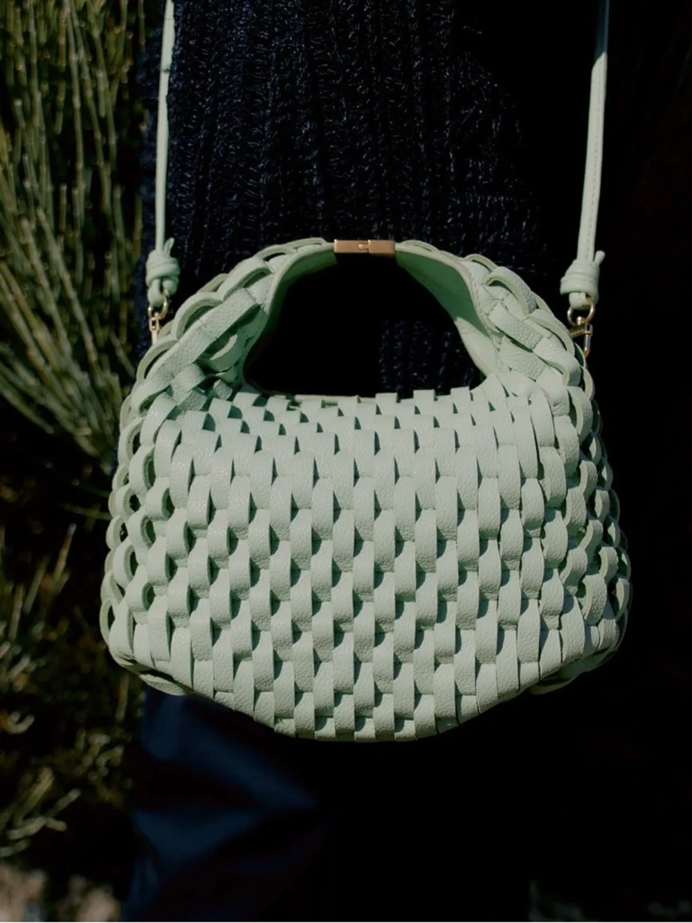 POLENE Mini Hobo Bag in Sage Green! NWOT - Picture 5 of 5